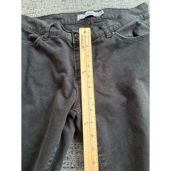 Zara Basic Black Denim Jeanswear Size 22 Cotton & Spandex Womens Straight Leg - Picture 7 of 9